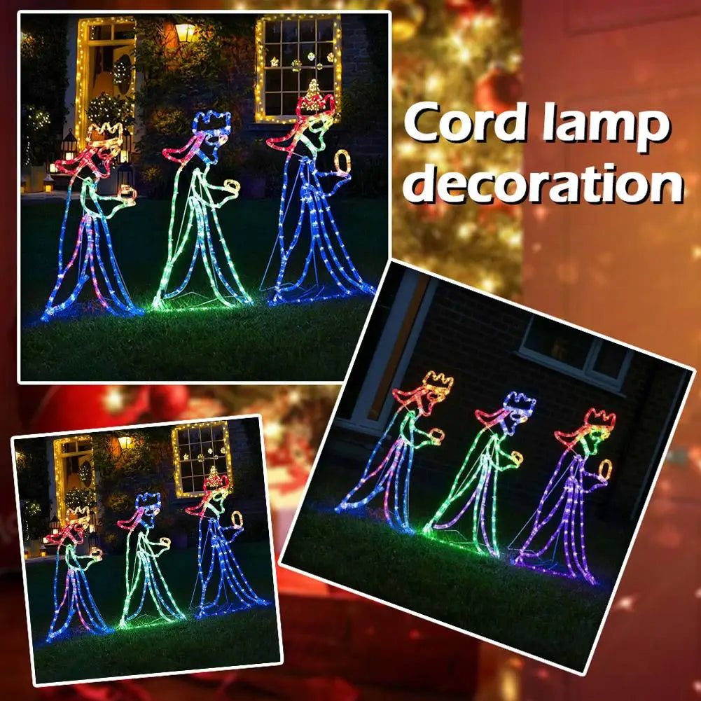 Outdoor Light-Up Three Wise Men Silhouette