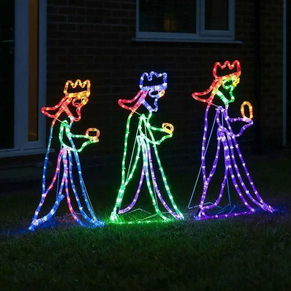 Outdoor Light-Up Three Wise Men Silhouette