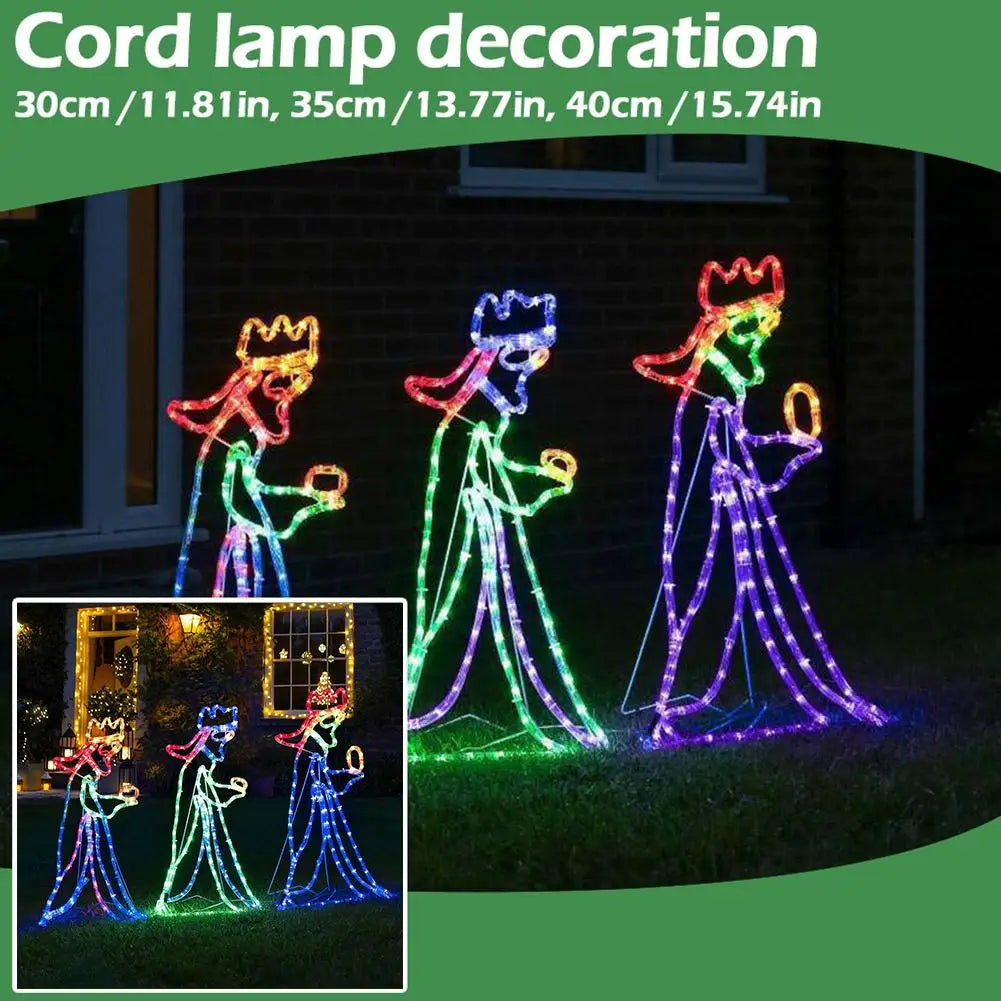 Outdoor Light-Up Three Wise Men Silhouette