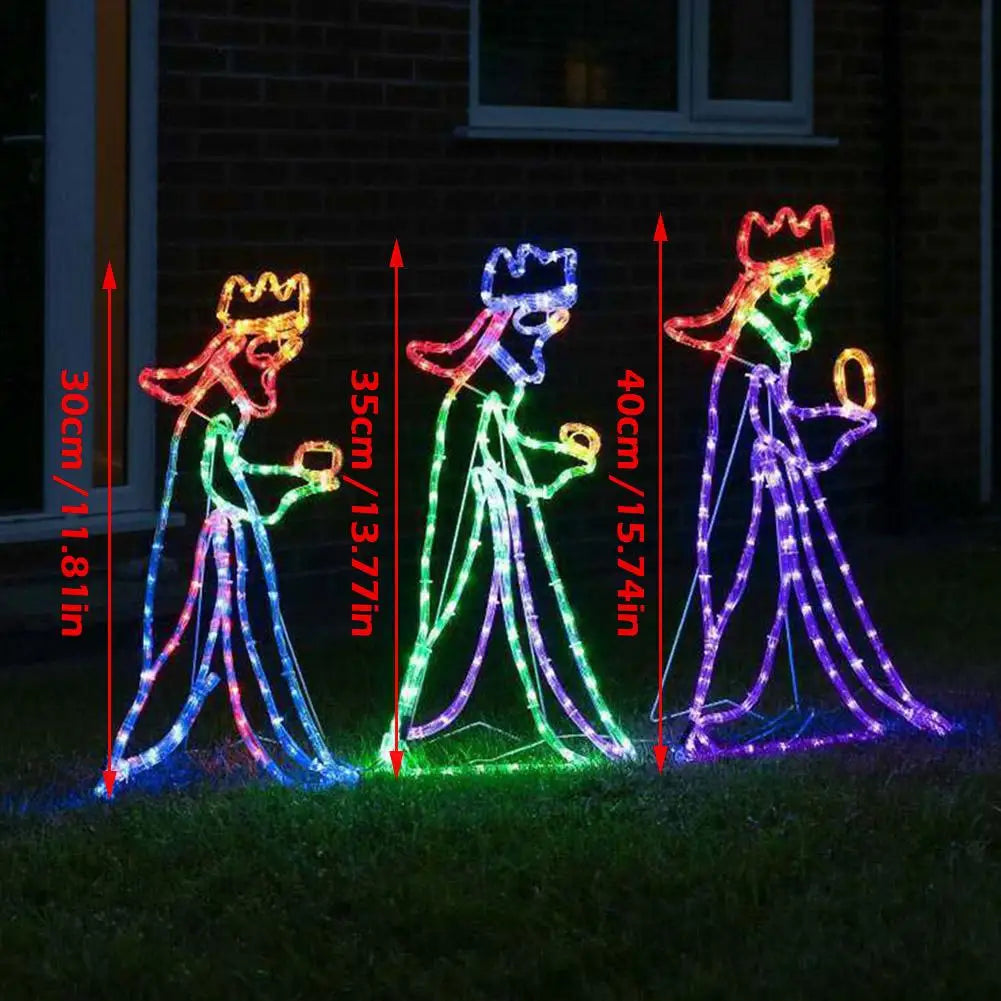Outdoor Light-Up Three Wise Men Silhouette