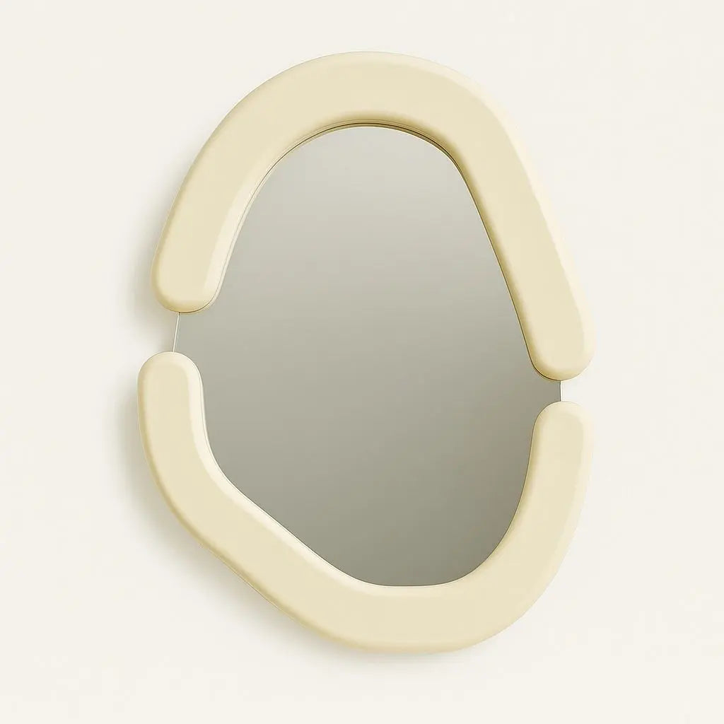 Miroir avec cadre ovale en bois
