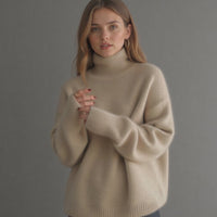 Pull à col roulé oversize en cachemire – doux, chaud et élégant