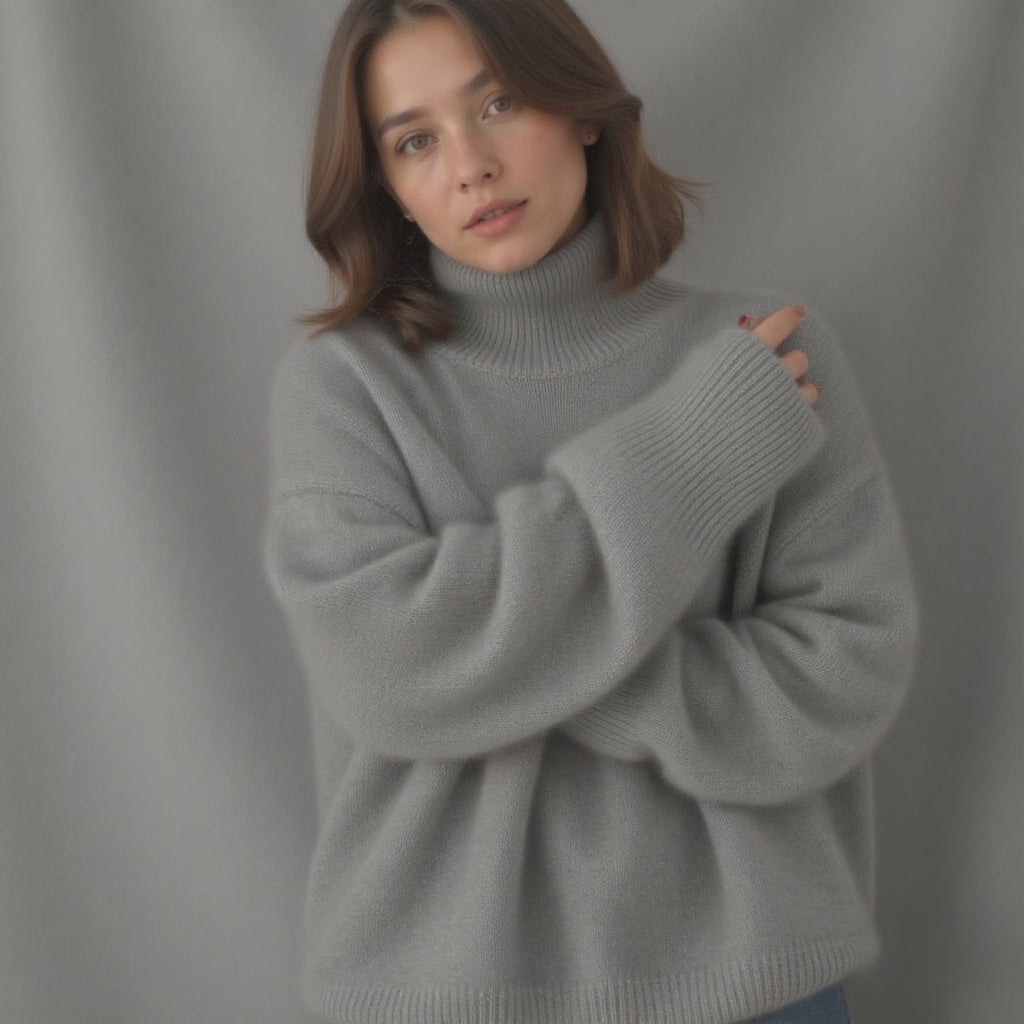 Pull à col roulé oversize en cachemire – doux, chaud et élégant