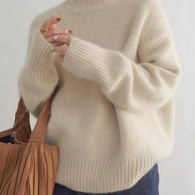 Pull à col roulé oversize en cachemire – doux, chaud et élégant
