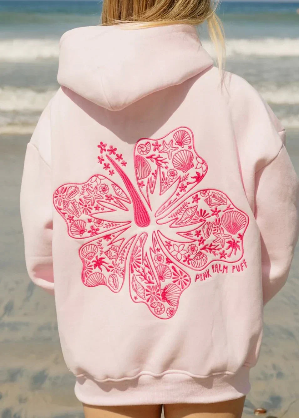 Oversized Hoodie with Tropical Print - Comfortable Streetwear