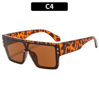 Lunettes de soleil oversize écaille de tortue au style affirmé