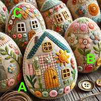 Kit de Manualidades Casa de Huevos de Pascua de Fieltro