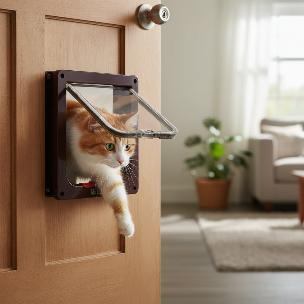 Chatière pour chats et chiens avec système de verrouillage à 4 positions