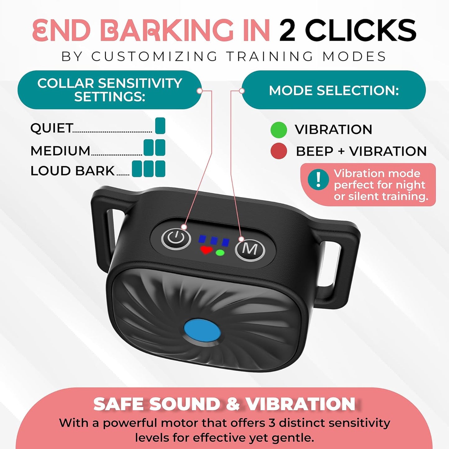 PetSilence Anti-Bark Collar – Gentle and Effective Solution for Small Dogs