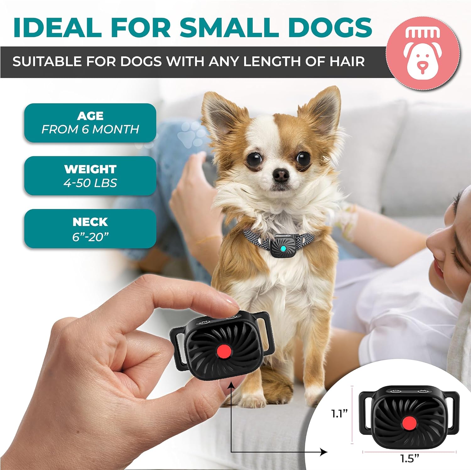 PetSilence Anti-Bark Collar – Gentle and Effective Solution for Small Dogs