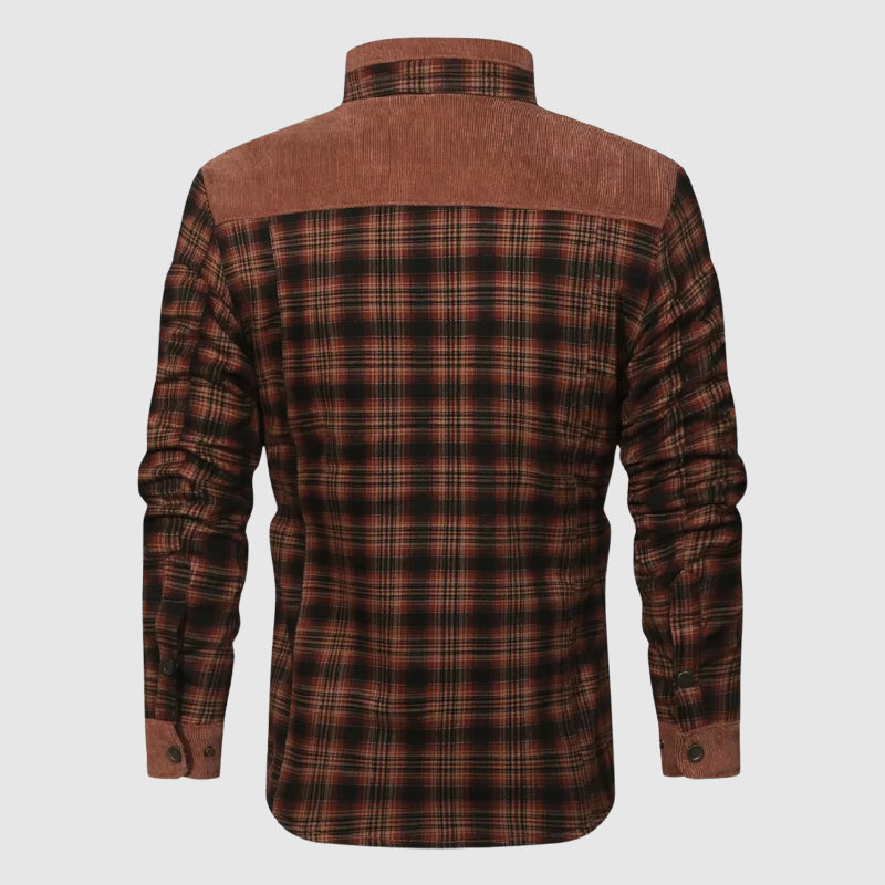 Veste d'extérieur à carreaux doublée en sherpa