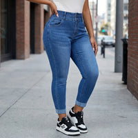 Jean en denim extensible grande taille