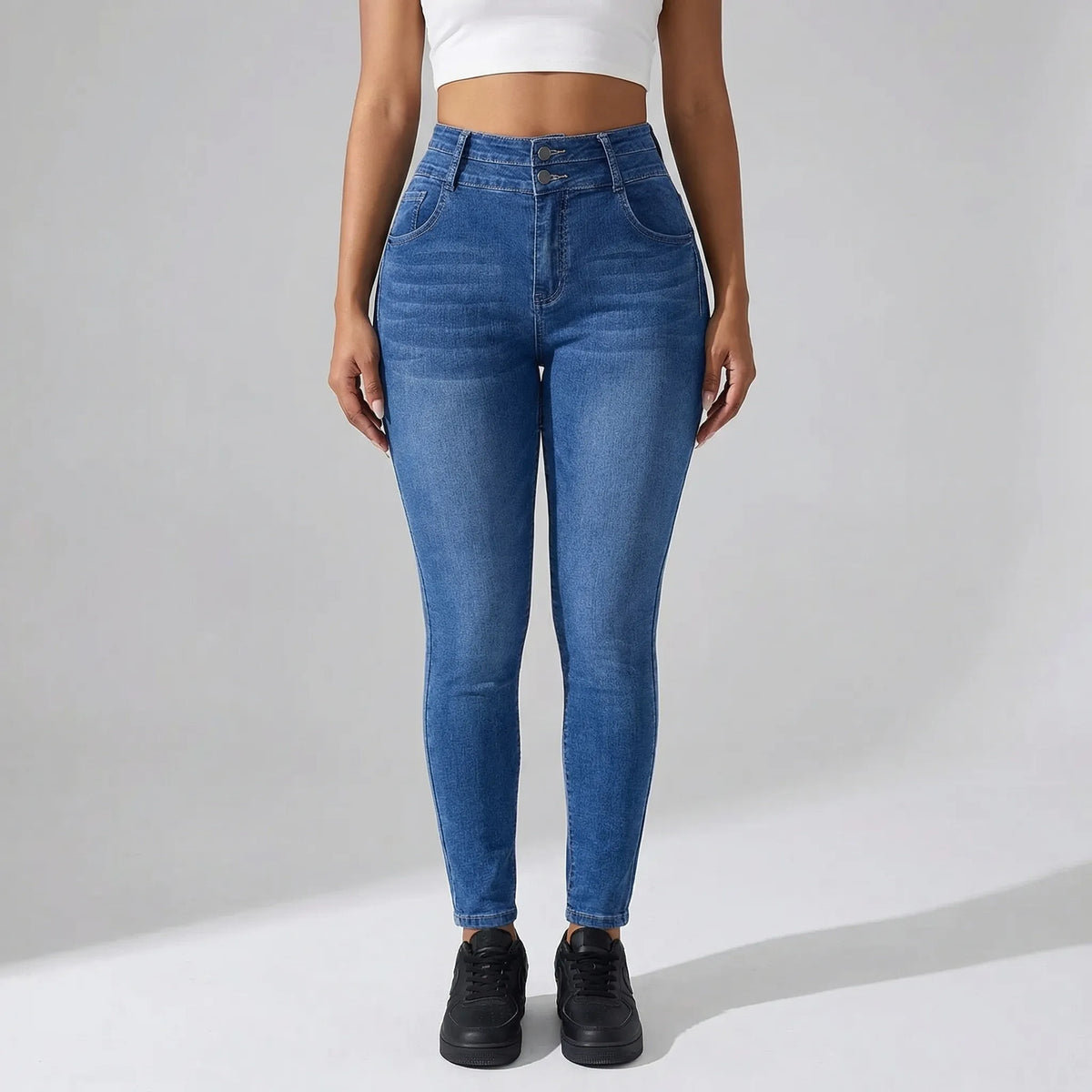 Jean en denim extensible grande taille