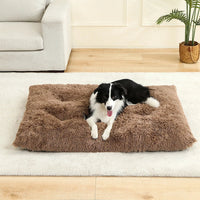 Plush Dog Bed with Non-Slip Bottom and Foldable Design