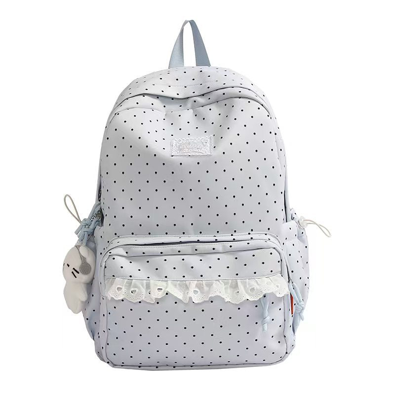 Polka Dot Ruffled Backpack