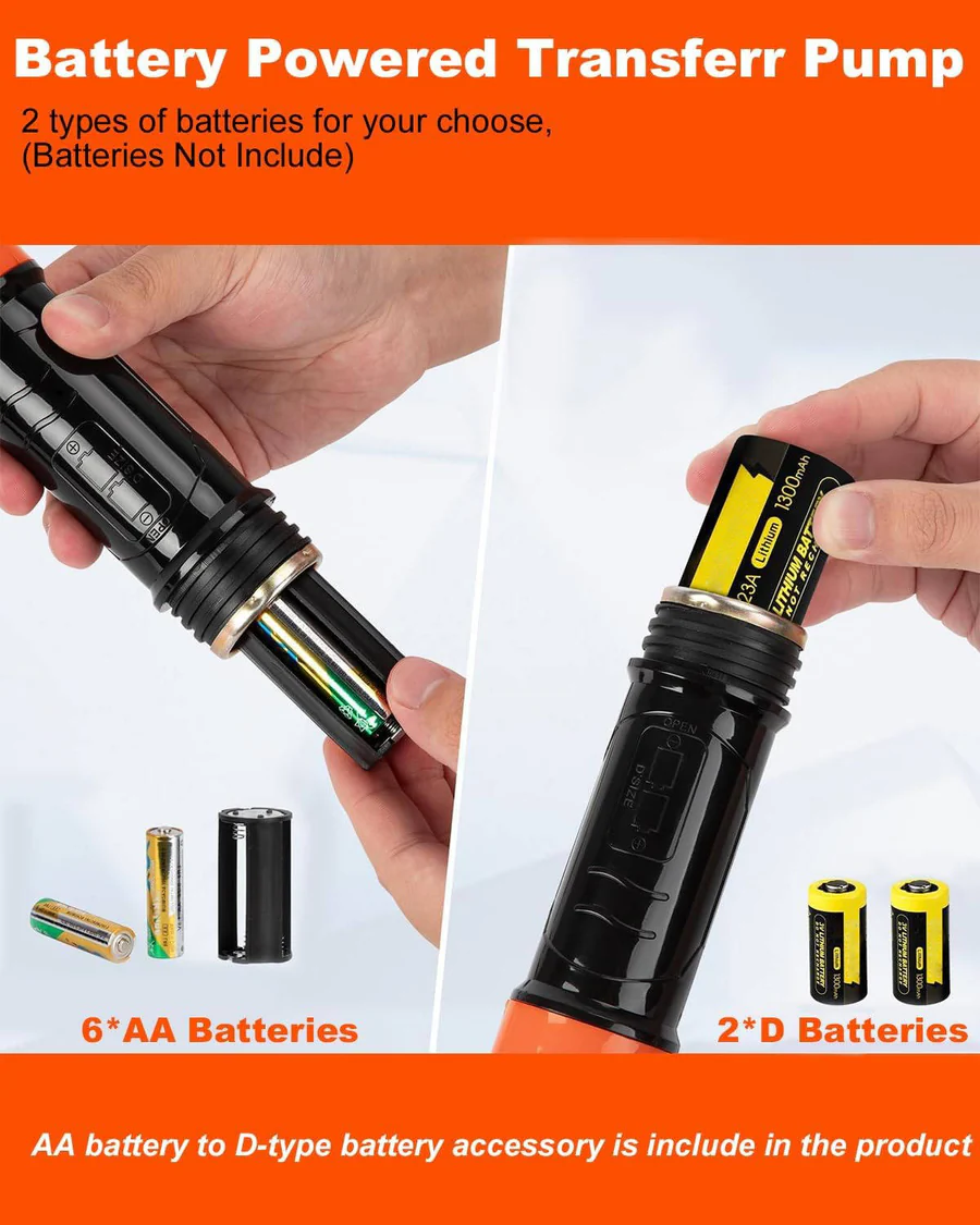Portable Battery-Powered Electric Siphon Pump and Liquid Transfer Tool