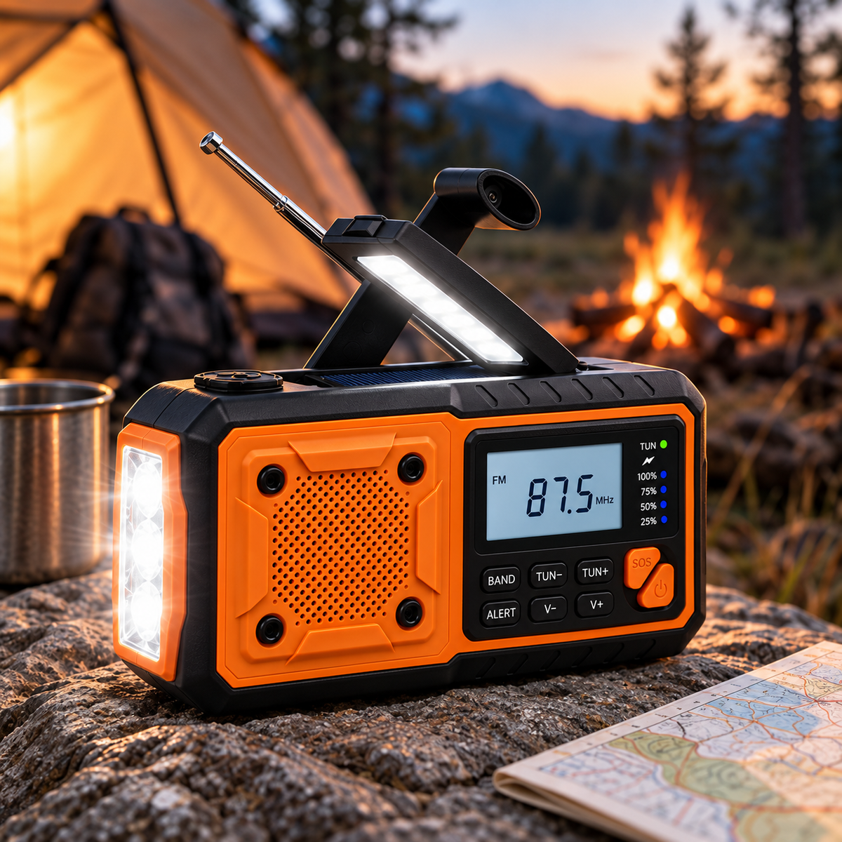 Portable Emergency Crank Radio