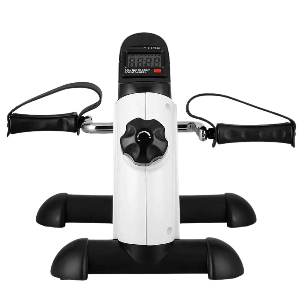 Portable Under-Desk Exercise Bike Pedal Trainer with Adjustable Resistance and LCD Display