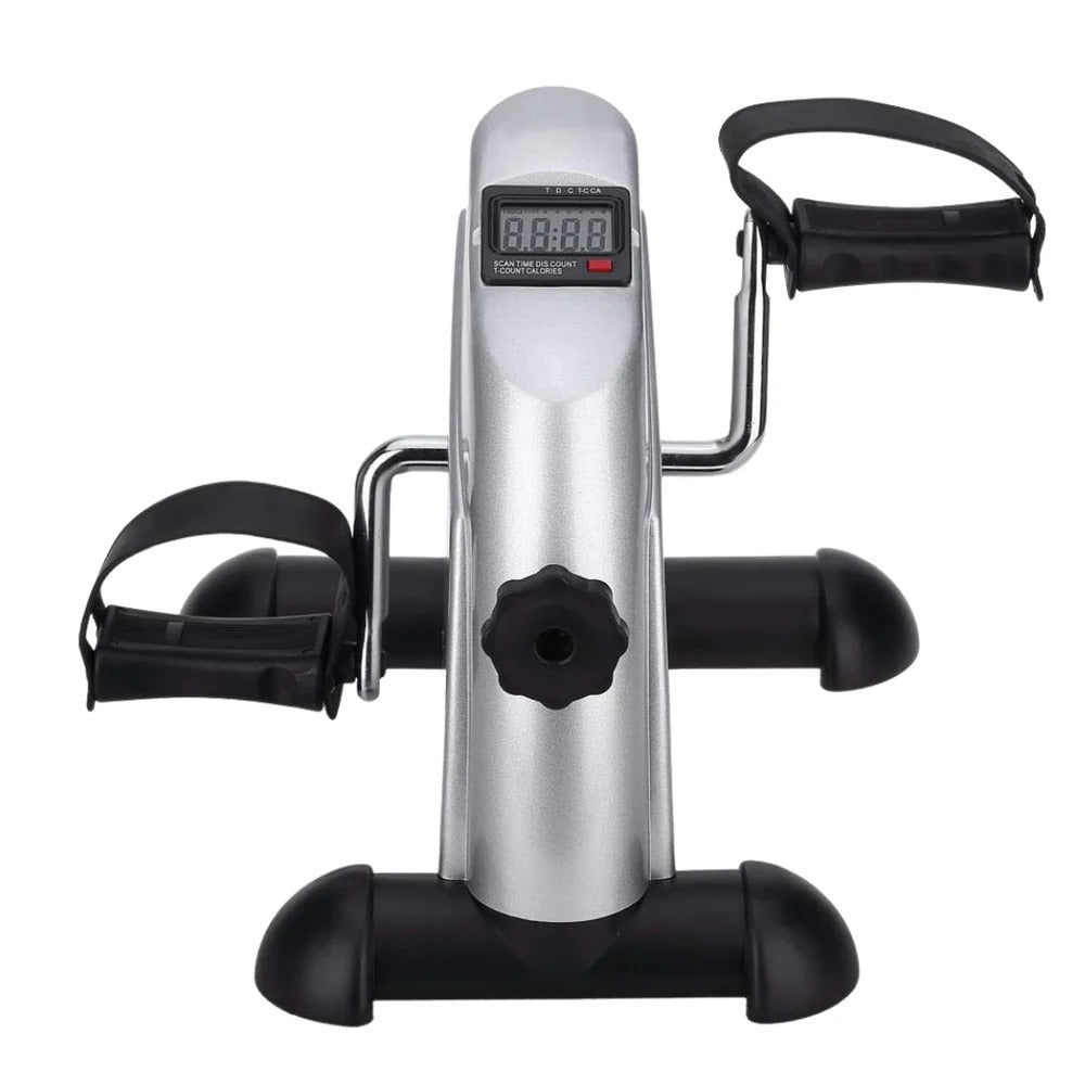 Portable Under-Desk Exercise Bike Pedal Trainer with Adjustable Resistance and LCD Display