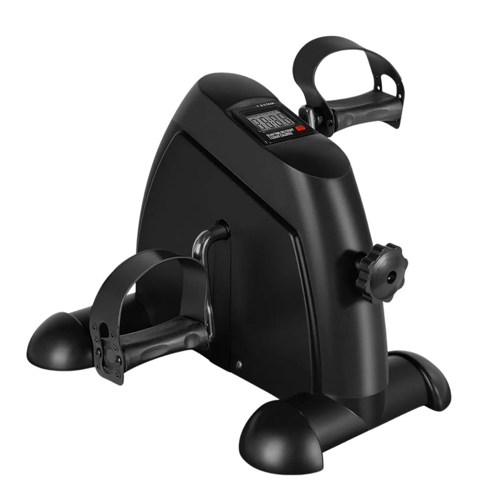 Portable Under-Desk Exercise Bike Pedal Trainer with Adjustable Resistance and LCD Display