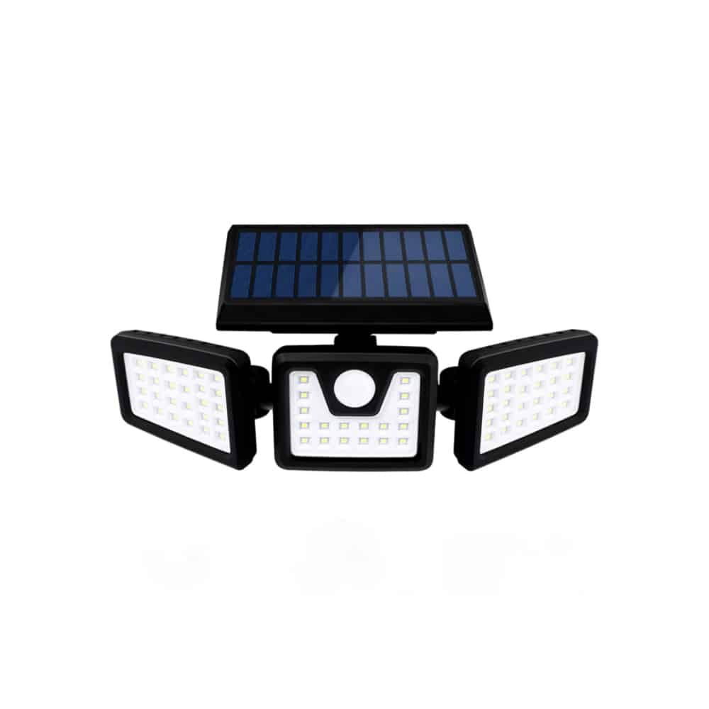 Powerful Solar LED Light with 3 Spotlights and Motion Sensor