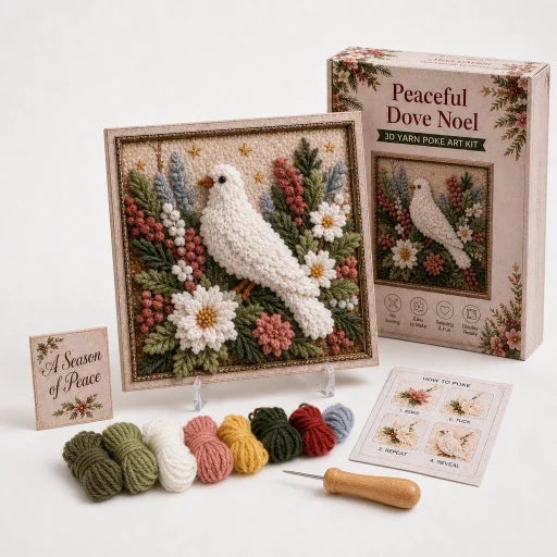 Pre-Punched 3D Christmas Yarn Art Kit