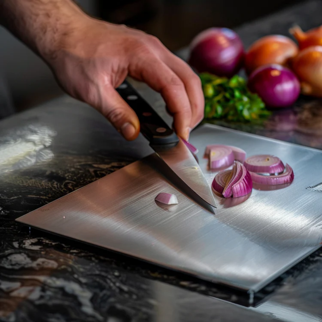 Professional Stainless Steel Cutting Board for Chefs