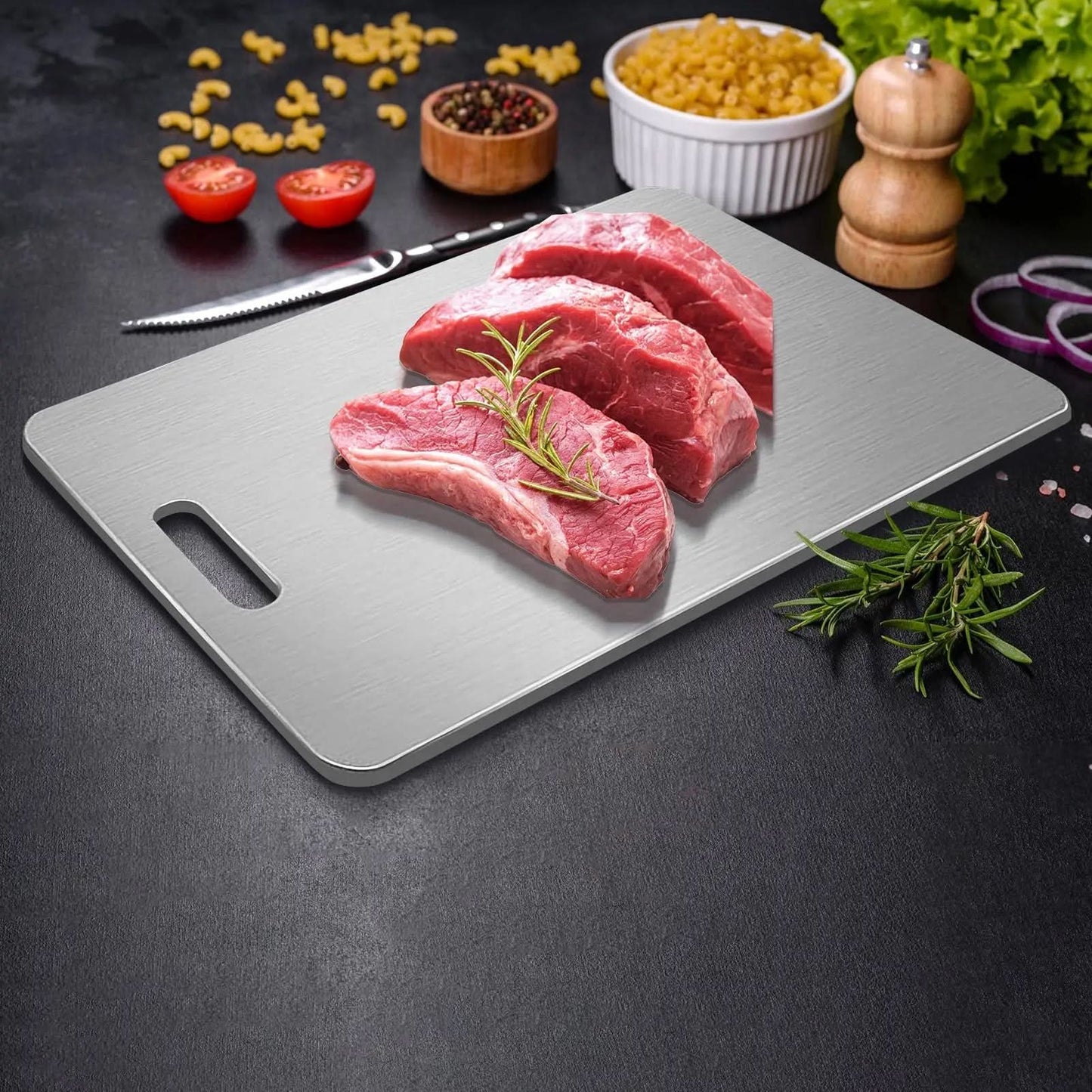 Professional Stainless Steel Cutting Board for Chefs