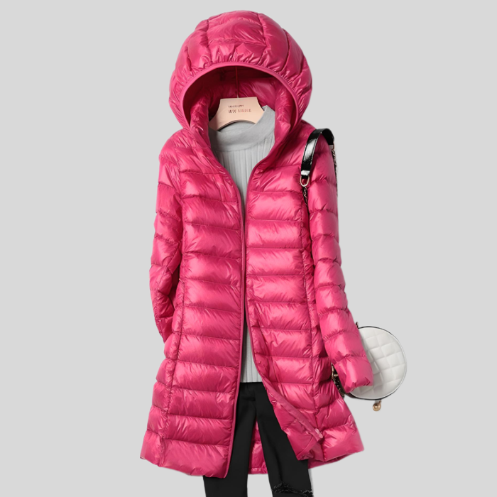 Puffer Winter Jacket with Zip and Side Pockets