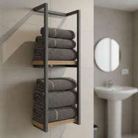 PUREDRY – Porte-serviettes mural élégant – design en acier inoxydable résistant à la rouille