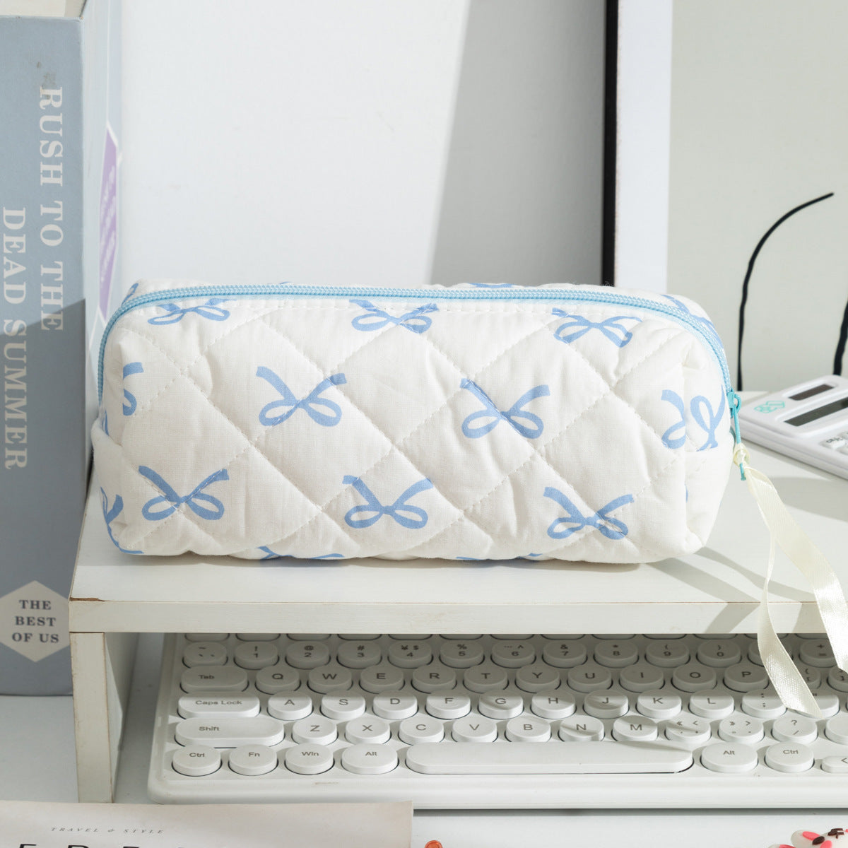 Quilted Scissors Print Pencil Case