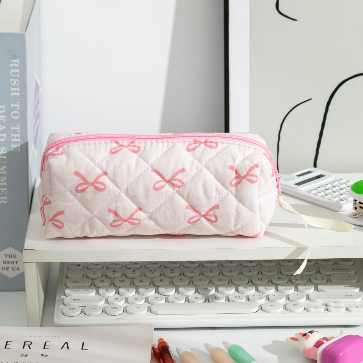 Quilted Scissors Print Pencil Case