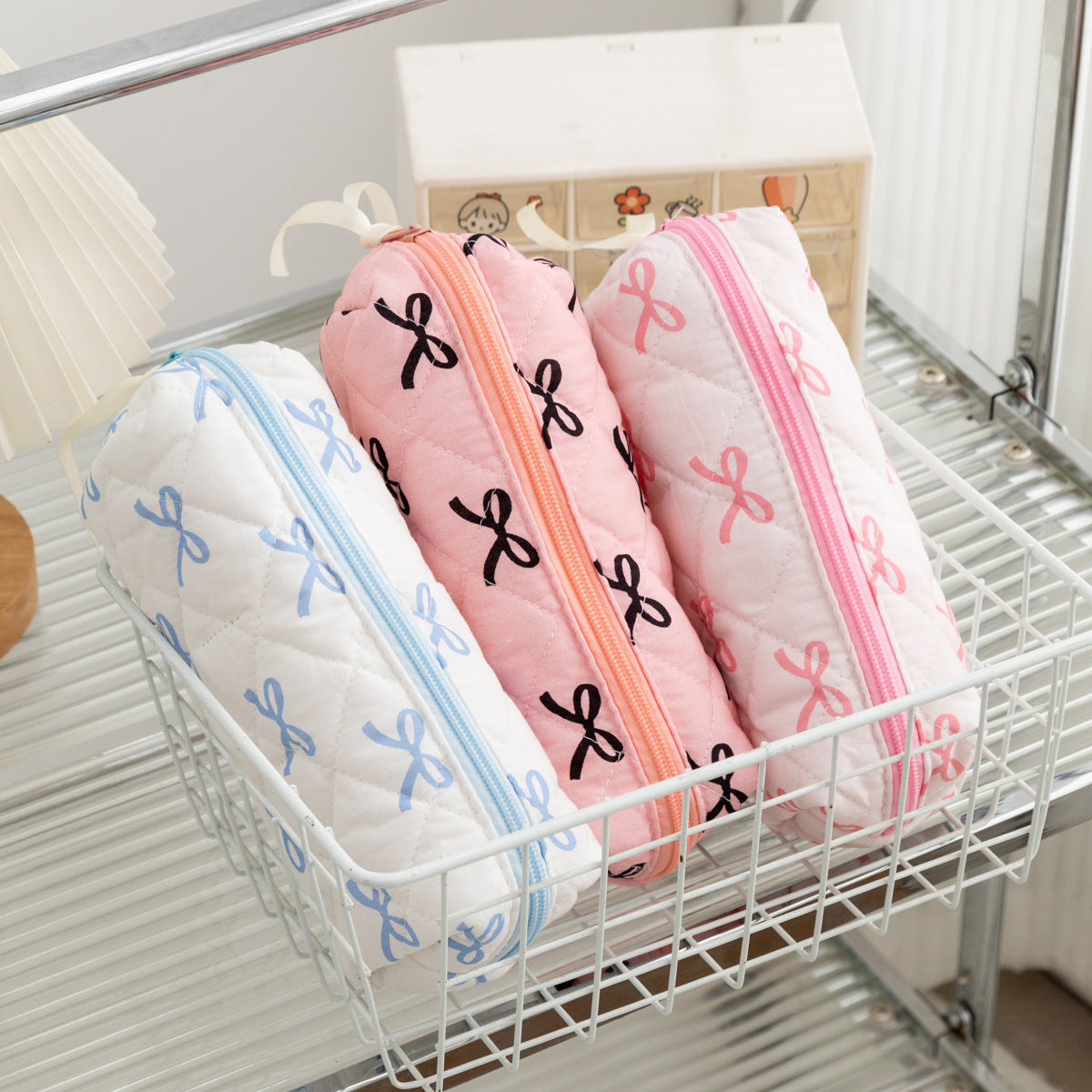 Quilted Scissors Print Pencil Case