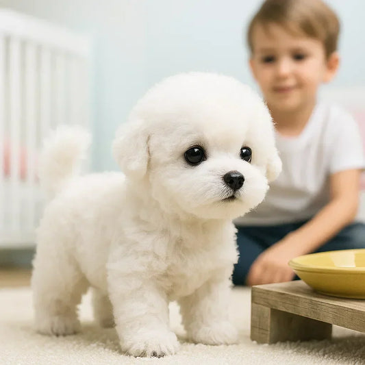 Realistic Interactive Plush Dog | Soft and Animated Toy for Children and Adults