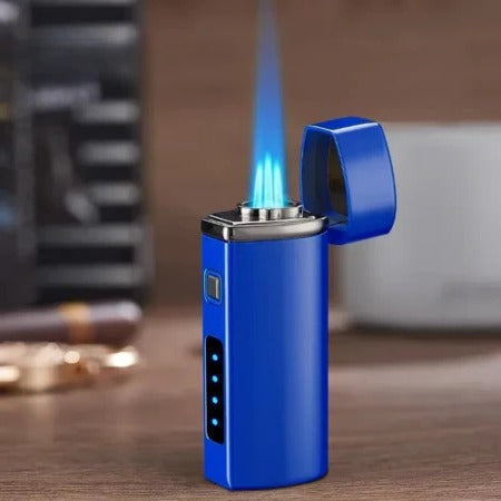 Rechargeable Triple Jet Flame Lighter with Touch Activation