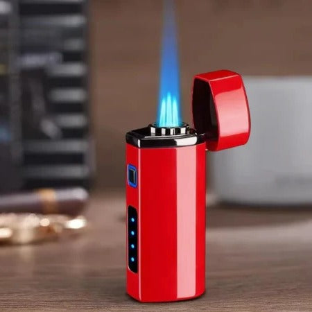 Rechargeable Triple Jet Flame Lighter with Touch Activation