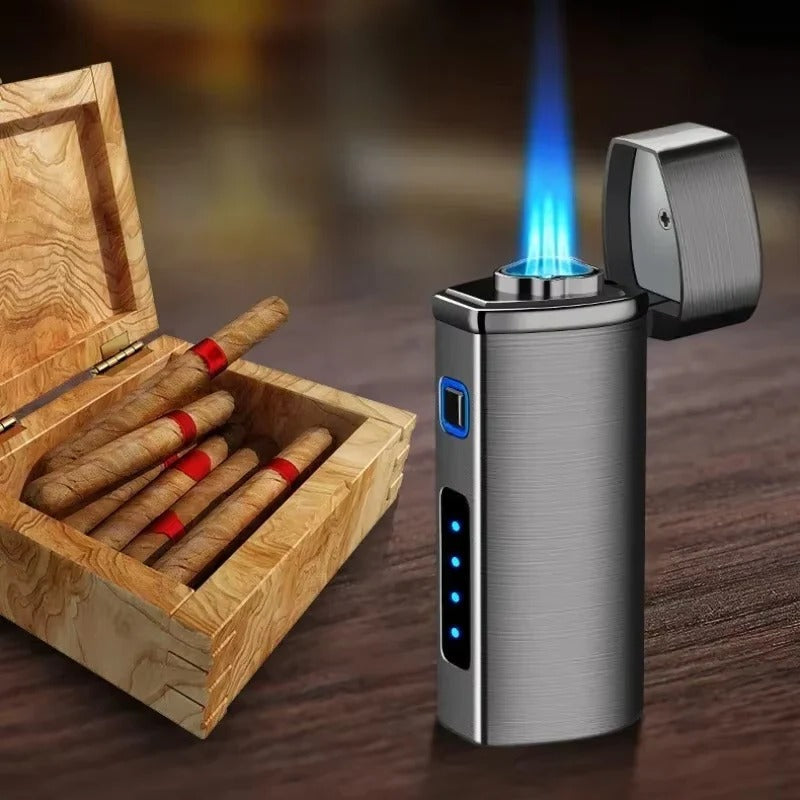 Rechargeable Triple Jet Flame Lighter with Touch Activation