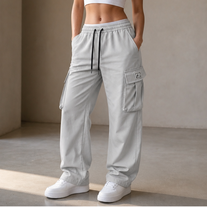 Relaxed Straight-Leg Cargo Pants