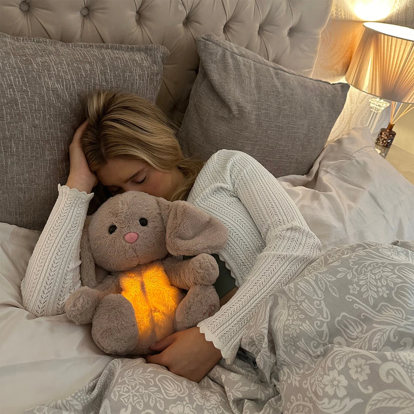 Relaxing Plush Toy with Breathing & Night Light - Soothing