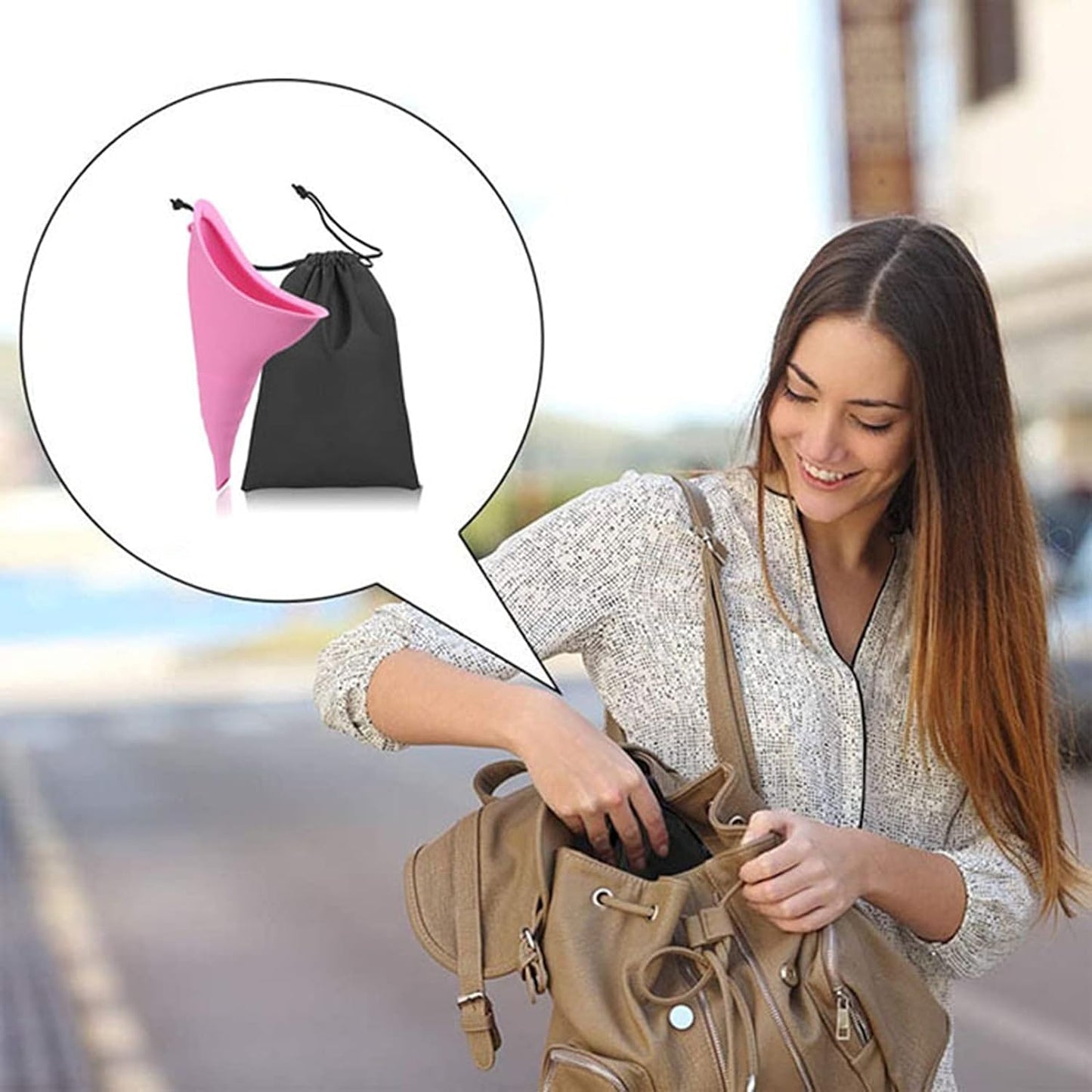 Reusable Women's Urinal LadyGo™ + Free Pouch