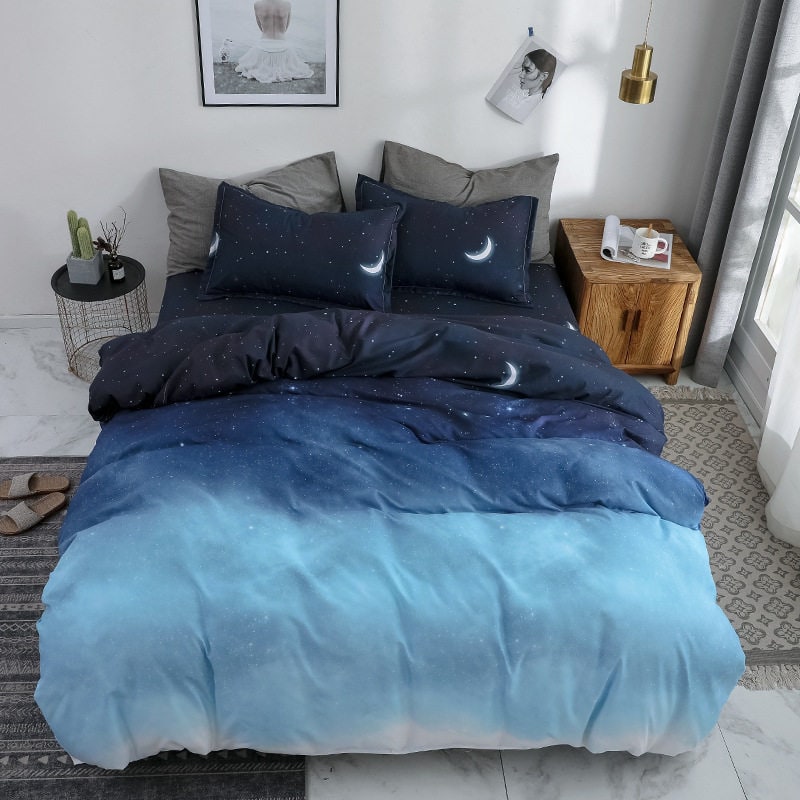 Reversible Cotton Duvet Cover Set in Soft Matte Fabric