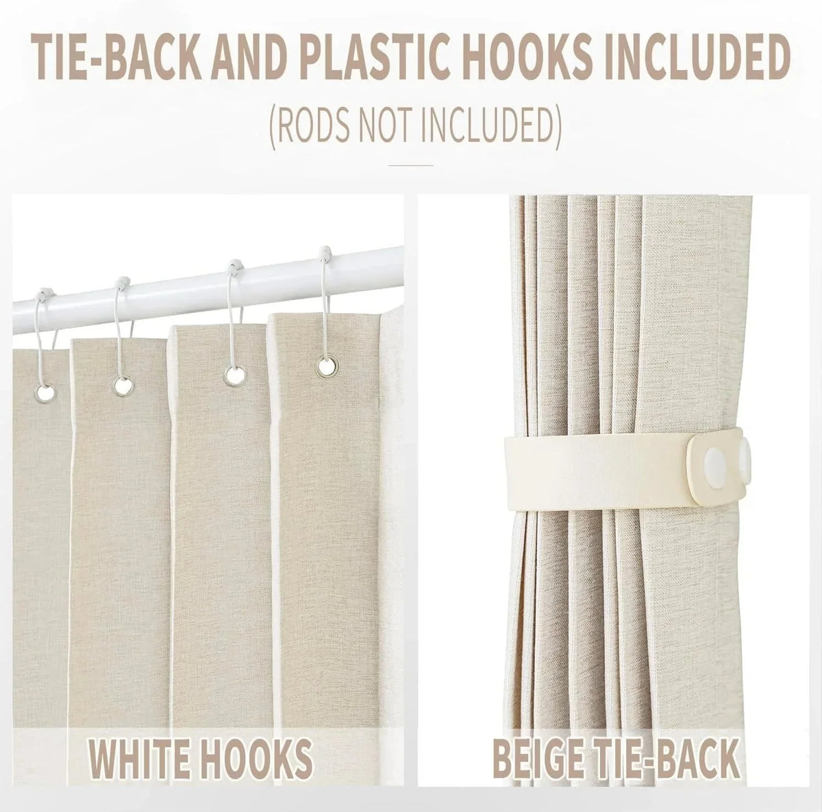 Room Divider Drapes - Pleated Folding Curtain for Doorways