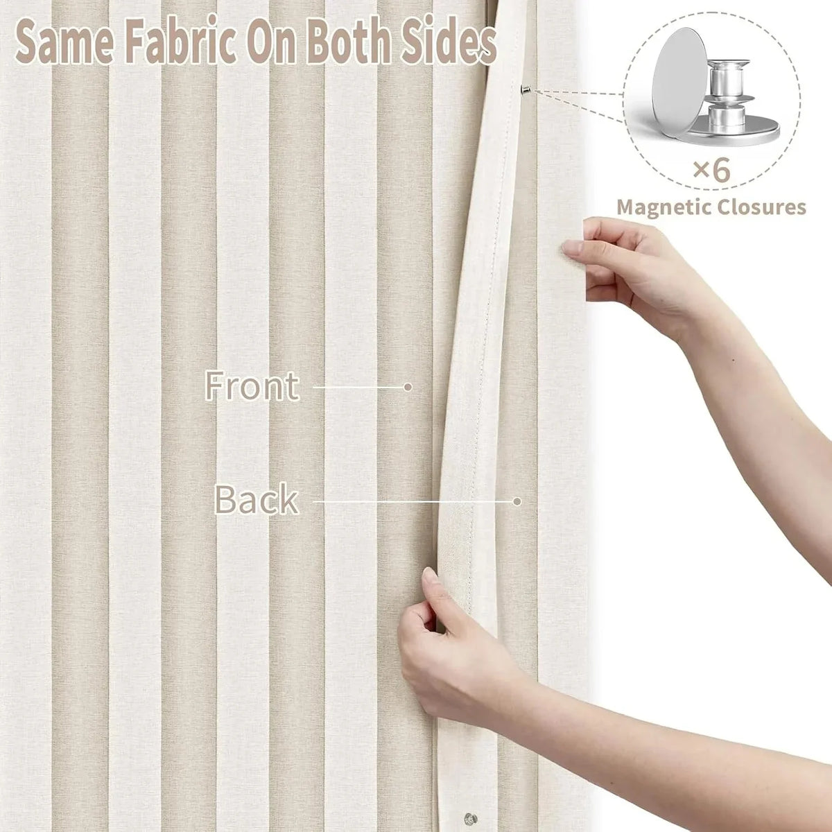 Room Divider Drapes - Pleated Folding Curtain for Doorways
