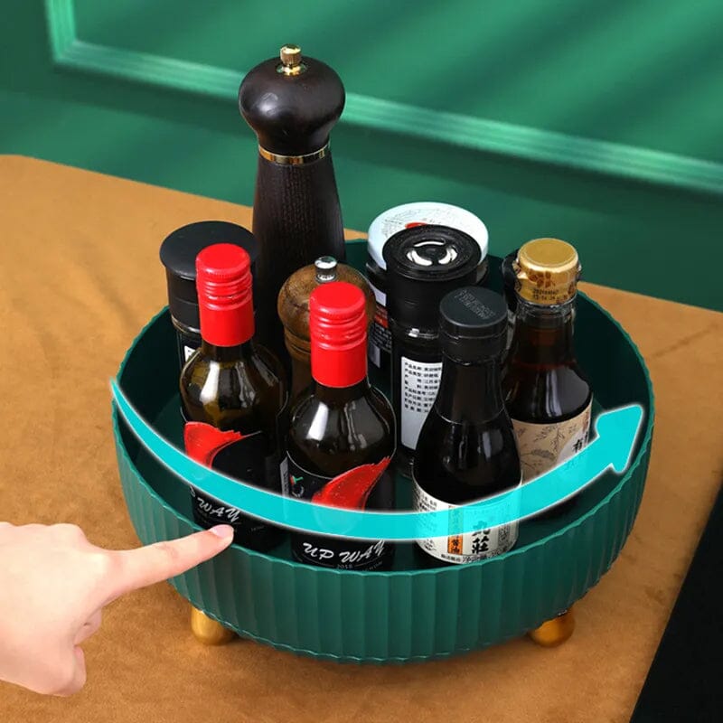 Étagère de rangement rotative pour cuisine et garde-manger