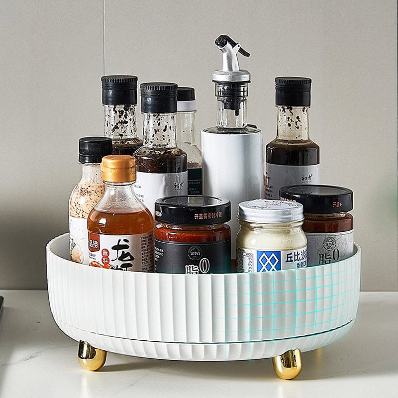 Étagère de rangement rotative pour cuisine et garde-manger