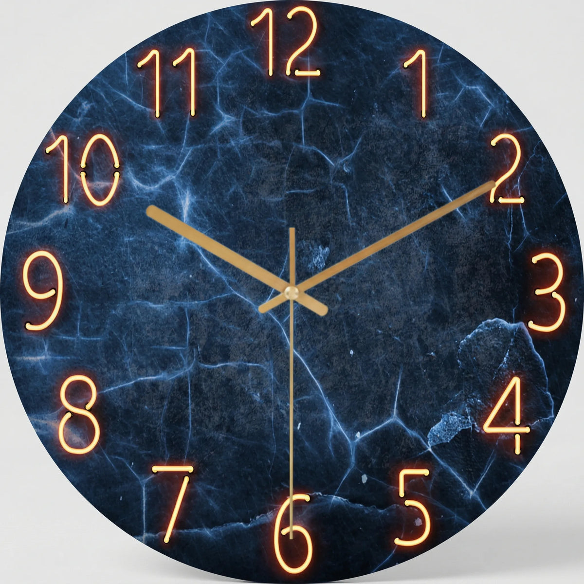 Horloge murale ronde à motif sombre moderne