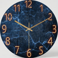 Horloge murale ronde à motif sombre moderne