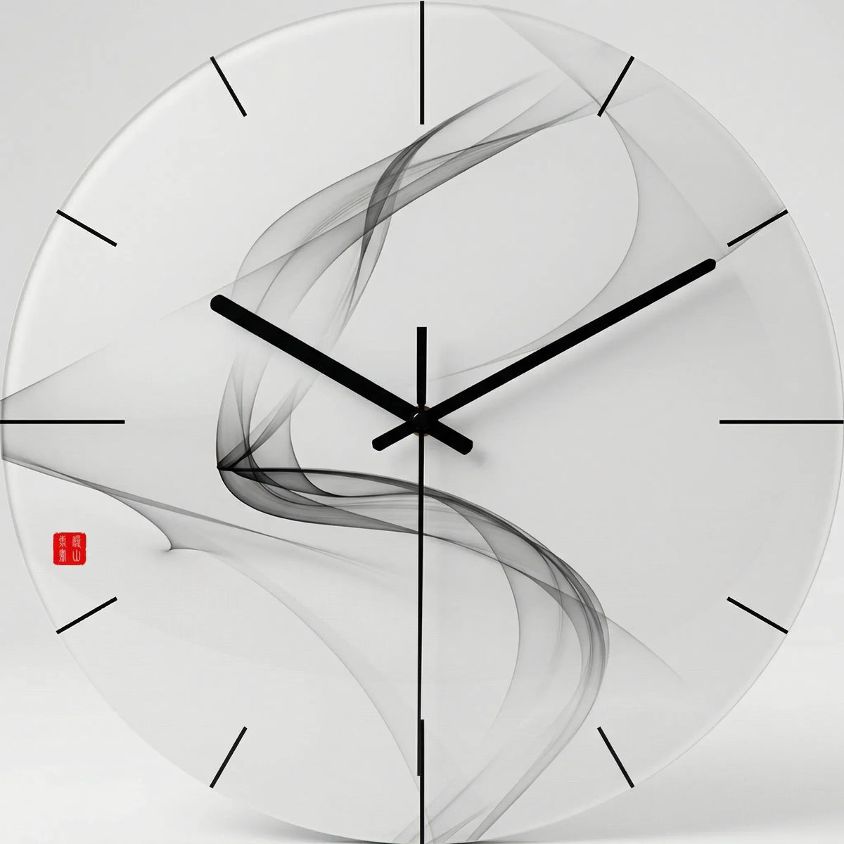 Horloge murale ronde à motif sombre moderne