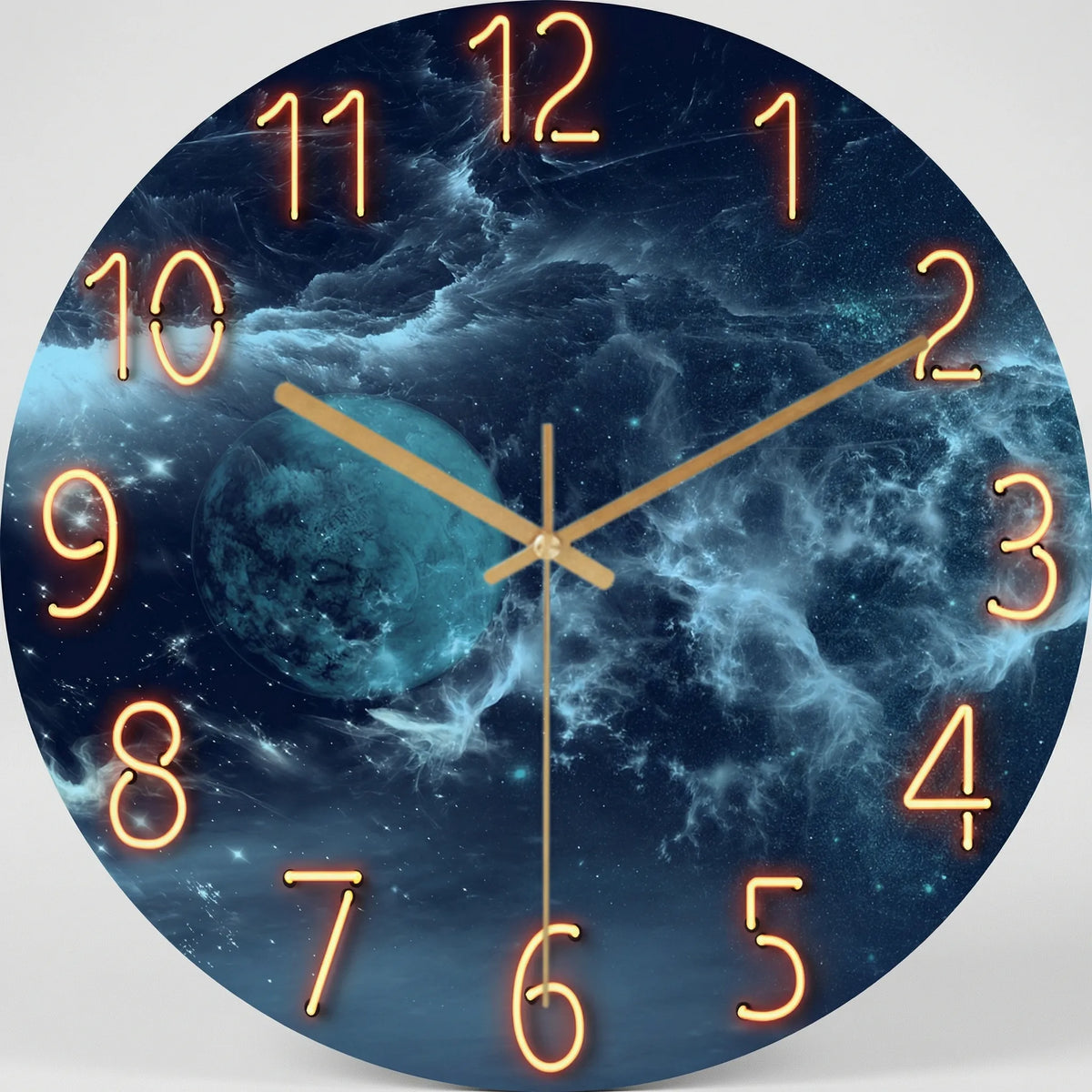 Horloge murale ronde à motif sombre moderne