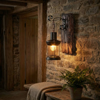 Applique murale cylindrique rustique